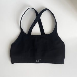 Set Active Black Sports Bra XS